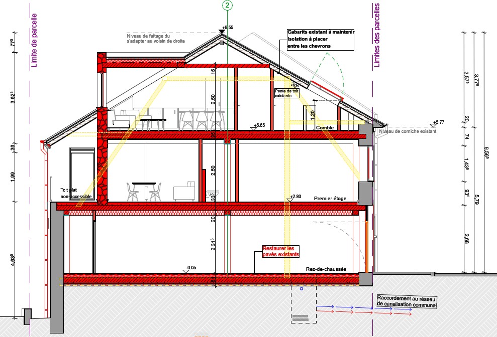 Aspelt Barn House Section
